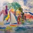 Sailboats Along the Coast     s5